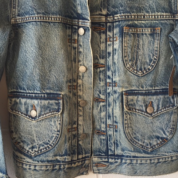 Jean Jacket 100% Cotton size small color blue Lucky - Picture 10 of 13